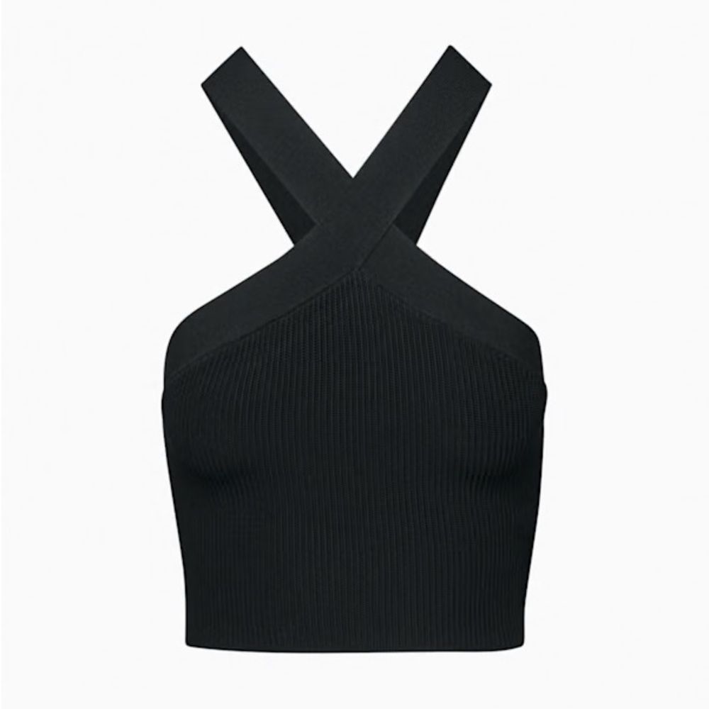 Aritzia Babaton Sculpt Knit Criss Cross Cropped Tank